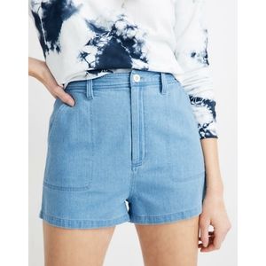 MADEWELL Blue Denim High Rise Camp Shorts sz XS